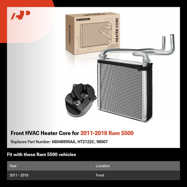 Front HVAC Heater Core for 2011-2018 Ram 5500