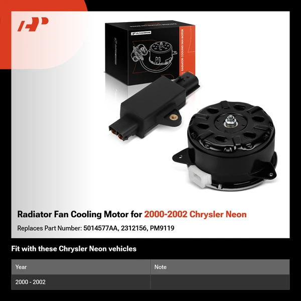 Radiator Fan Cooling Motor for 2000-2002 Chrysler Neon