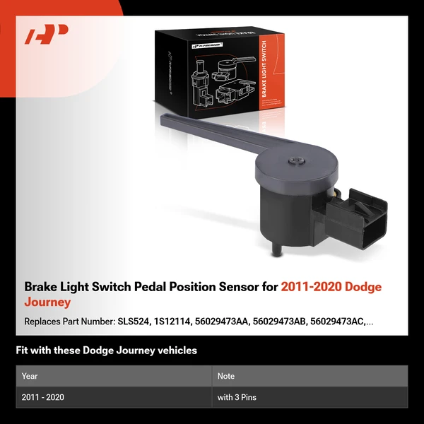 Brake Light Switch Pedal Position Sensor for 2011-2020 Dodge Journey