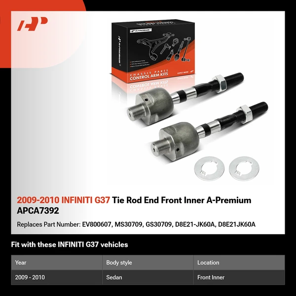 2009-2010 INFINITI G37 Tie Rod End Front Inner A-Premium APCA7392