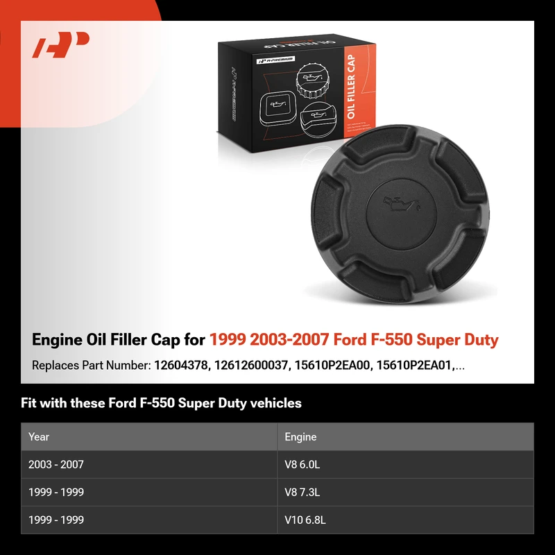 Engine Oil Filler Cap for 1999 2003-2007 Ford F-550 Super Duty