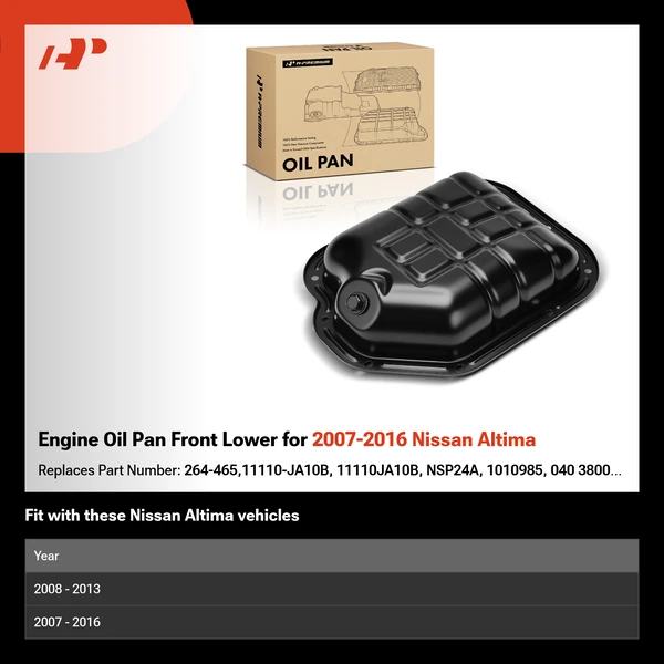 Engine Oil Pan Front Lower for 2007-2016 Nissan Altima