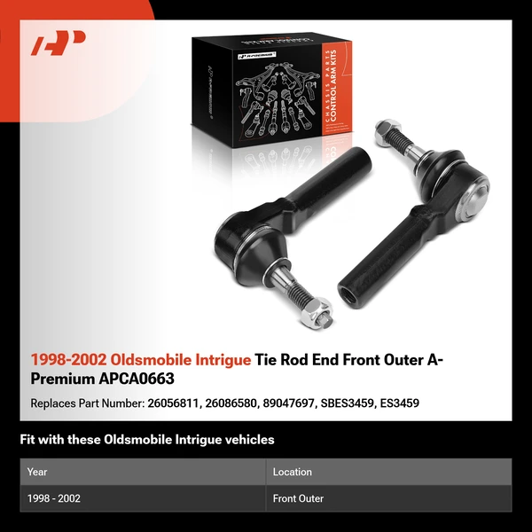 1998-2002 Oldsmobile Intrigue Tie Rod End Front Outer A-Premium APCA0663