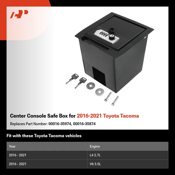 Center Console Safe Box for 2016-2021 Toyota Tacoma