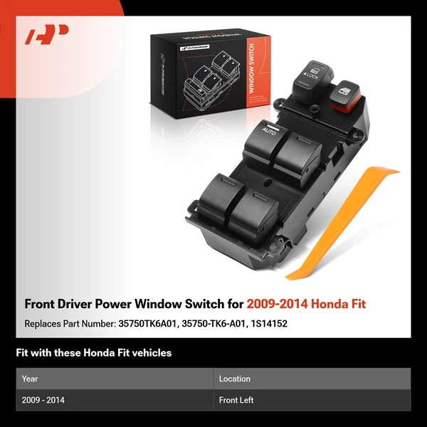 Front Driver Power Window Switch for 2009-2014 Honda Fit