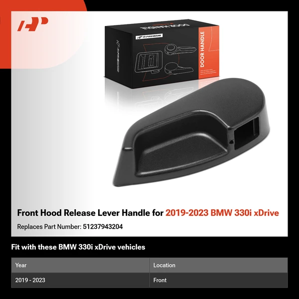 Front Hood Release Lever Handle for 2019-2023 BMW 330i xDrive