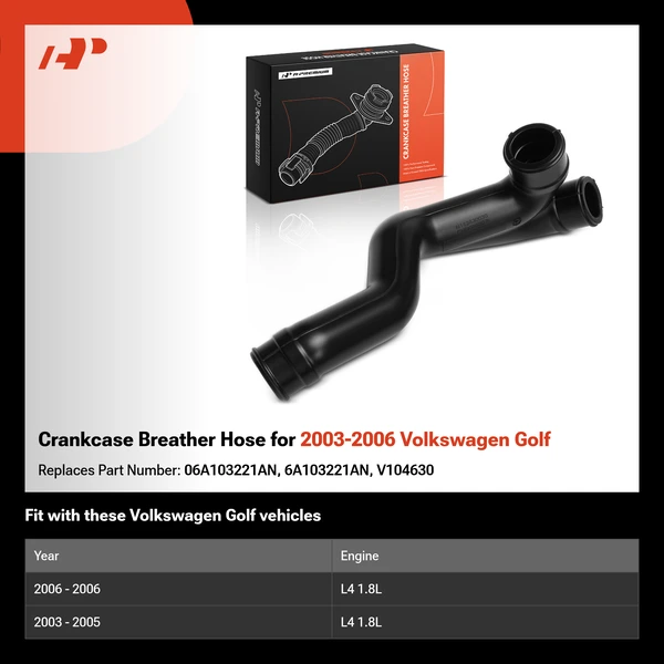 Crankcase Breather Hose for 2003-2006 Volkswagen Golf
