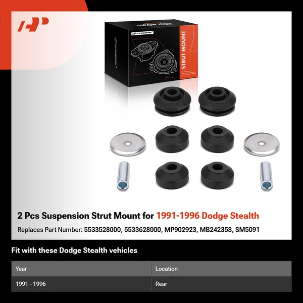 2 Pcs Suspension Strut Mount for 1991-1996 Dodge Stealth