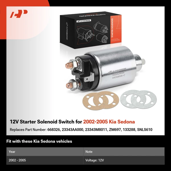 12V Starter Solenoid Switch for 2002-2005 Kia Sedona