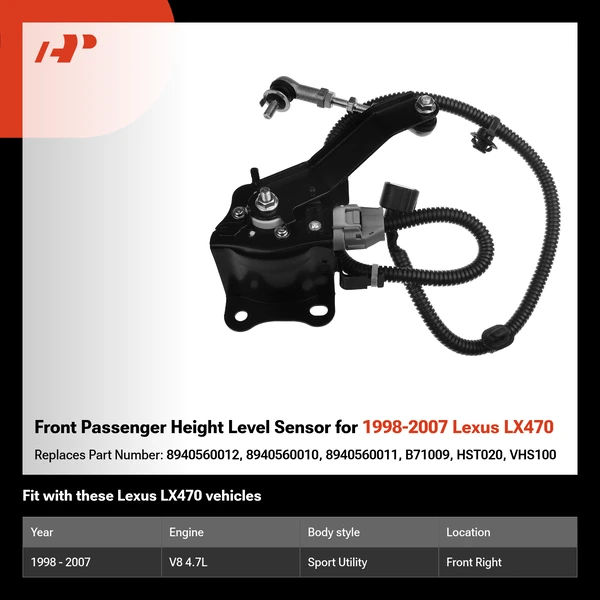 Front Passenger Height Level Sensor for 1998-2007 Lexus LX470