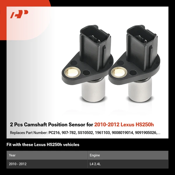 2 Pcs Camshaft Position Sensor for 2010-2012 Lexus HS250h