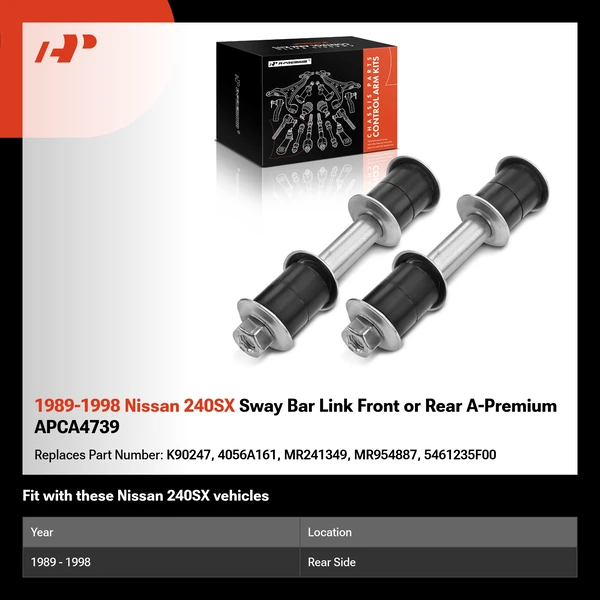 1989-1998 Nissan 240SX Sway Bar Link Front or Rear A-Premium APCA4739
