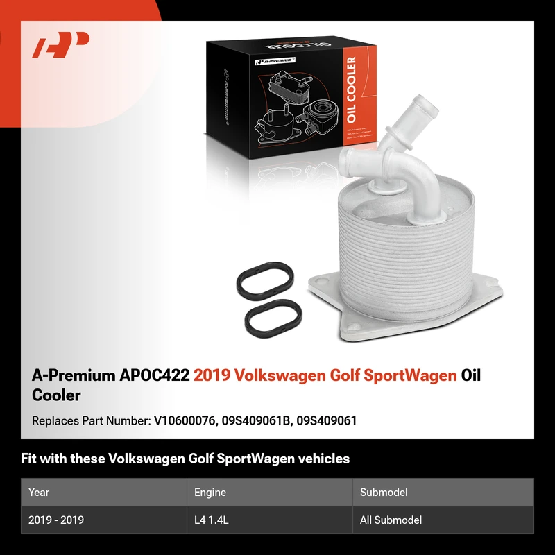 A-Premium APOC422 2019 Volkswagen Golf SportWagen Oil Cooler