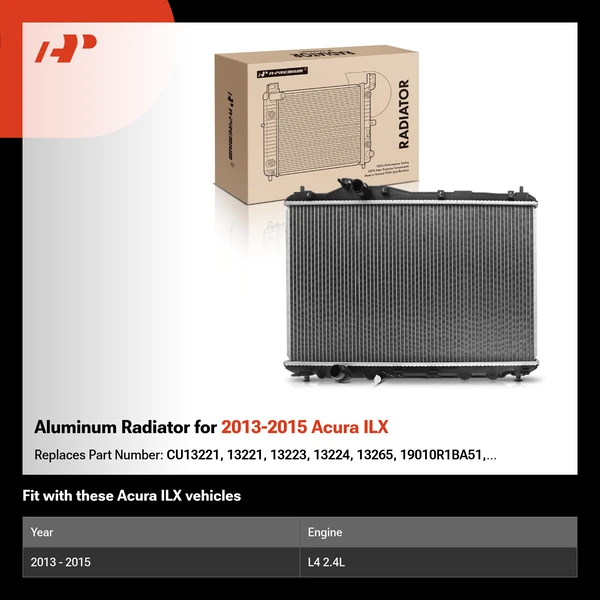 Aluminum Radiator for 2013-2015 Acura ILX