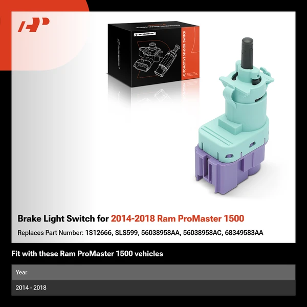 Brake Light Switch for 2014-2018 Ram ProMaster 1500