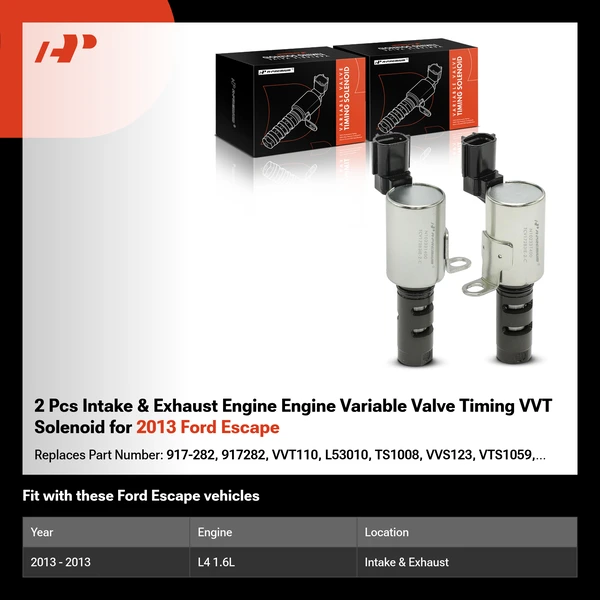 2 Pcs Intake & Exhaust Engine Engine Variable Valve Timing VVT Solenoid for 2013 Ford Escape