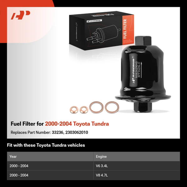 Fuel Filter for 2000-2004 Toyota Tundra
