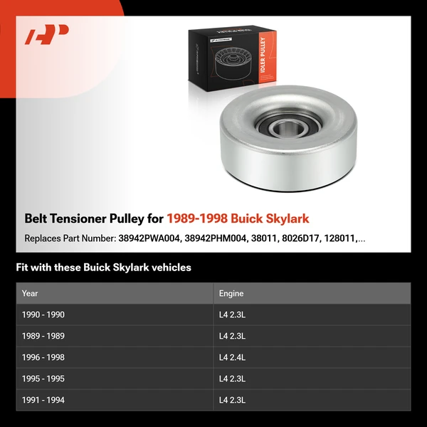 Belt Tensioner Pulley for 1989-1998 Buick Skylark