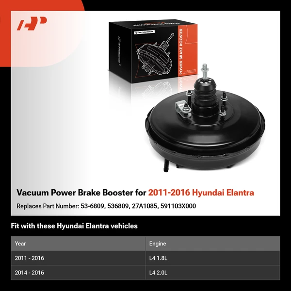 Vacuum Power Brake Booster for 2011-2016 Hyundai Elantra