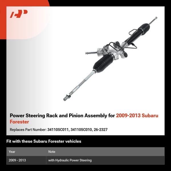 Power Steering Rack and Pinion Assembly for 2009-2013 Subaru Forester