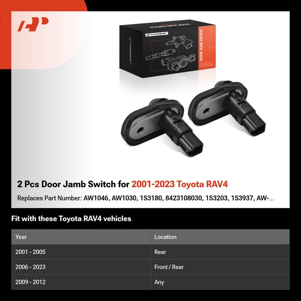 2 Pcs Door Jamb Switch for 2001-2023 Toyota RAV4
