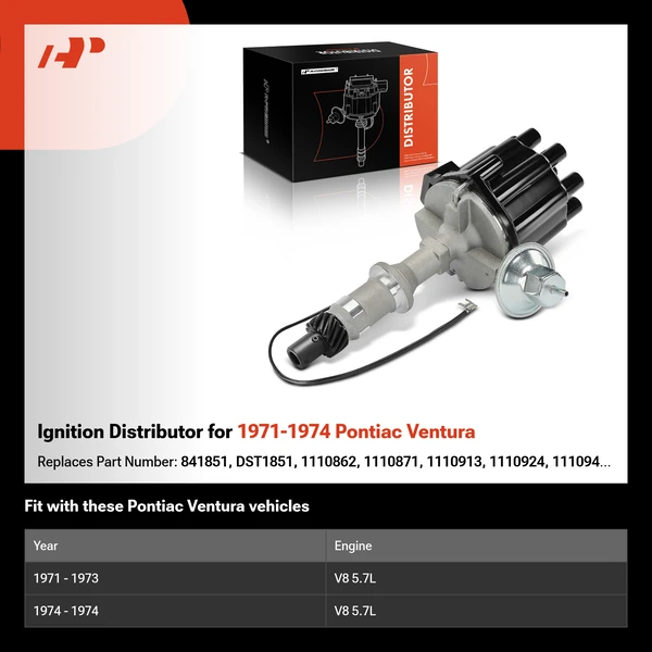 Ignition Distributor for 1971-1974 Pontiac Ventura