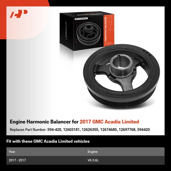 Engine Harmonic Balancer for 2017 GMC Acadia Limited