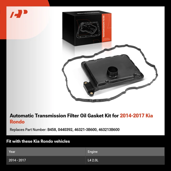 Automatic Transmission Filter Oil Gasket Kit for 2014-2017 Kia Rondo
