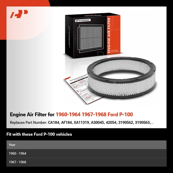 Engine Air Filter for 1960-1964 1967-1968 Ford P-100