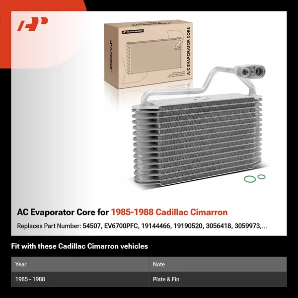 AC Evaporator Core for 1985-1988 Cadillac Cimarron