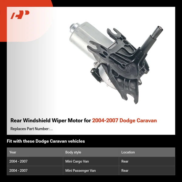 Rear Windshield Wiper Motor for 2004-2007 Dodge Caravan