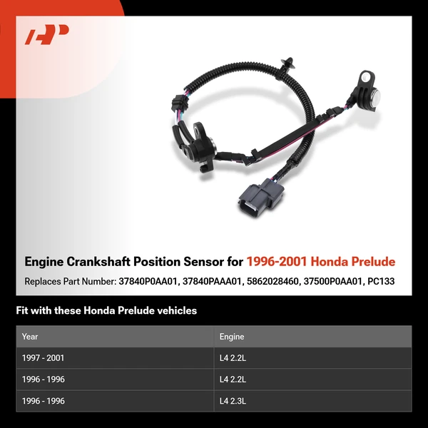 Engine Crankshaft Position Sensor for 1996-2001 Honda Prelude