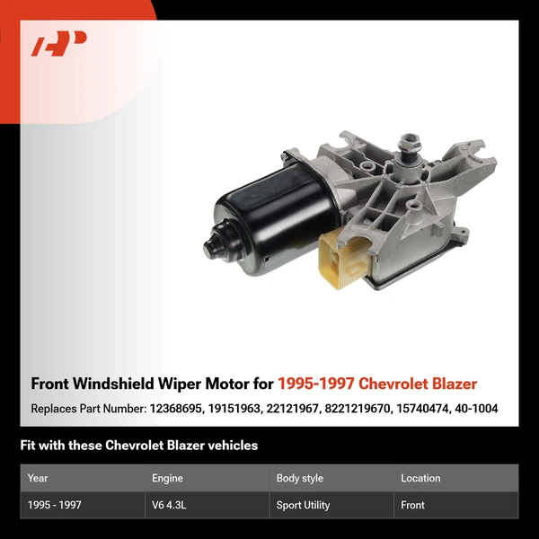 Front Windshield Wiper Motor for 1995-1997 Chevrolet Blazer