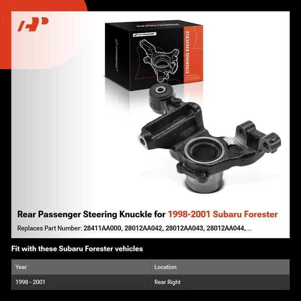 Rear Passenger Steering Knuckle for 1998-2001 Subaru Forester