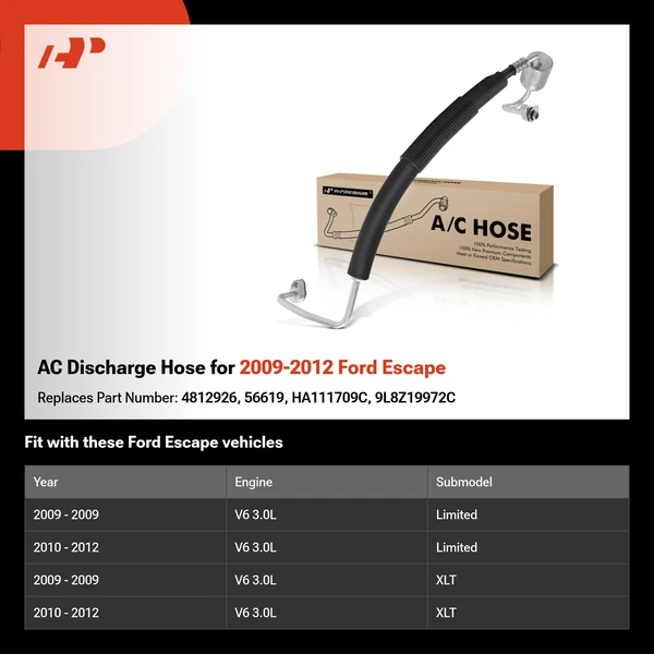 AC Discharge Hose for 2009-2012 Ford Escape