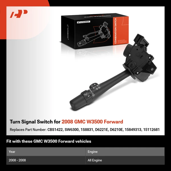 Turn Signal Switch for 2008 GMC W3500 Forward