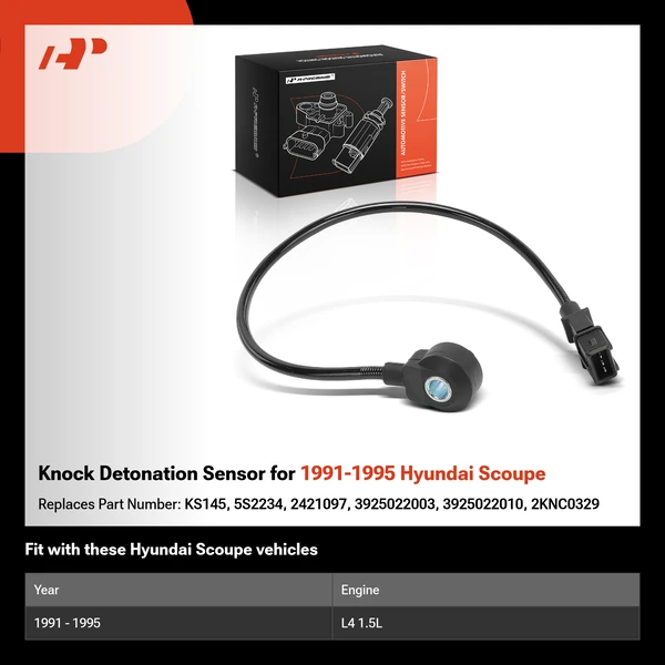 Knock Detonation Sensor for 1991-1995 Hyundai Scoupe