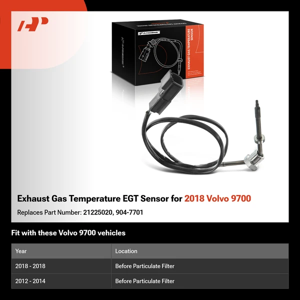 Exhaust Gas Temperature EGT Sensor for 2018 Volvo 9700