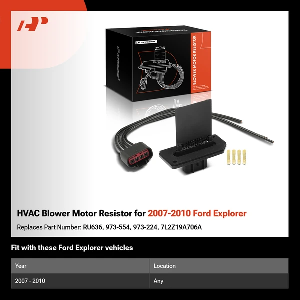 HVAC Blower Motor Resistor for 2007-2010 Ford Explorer