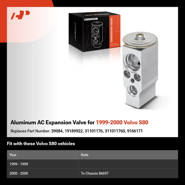 Aluminum AC Expansion Valve for 1999-2000 Volvo S80