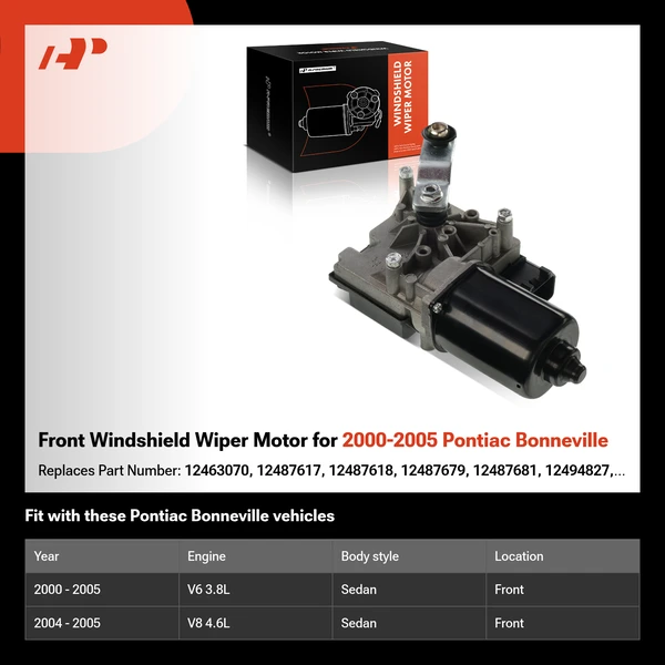 Front Windshield Wiper Motor for 2000-2005 Pontiac Bonneville