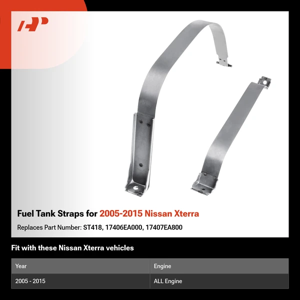 Fuel Tank Straps for 2005-2015 Nissan Xterra