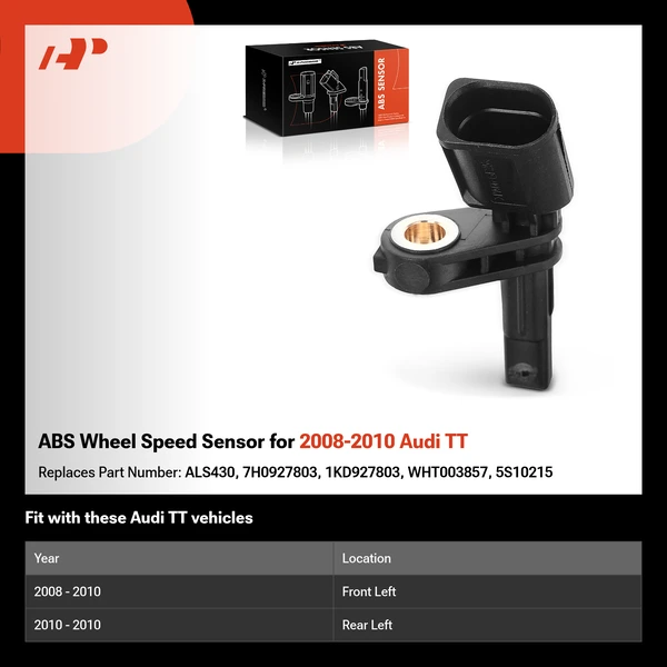ABS Wheel Speed Sensor for 2008-2010 Audi TT