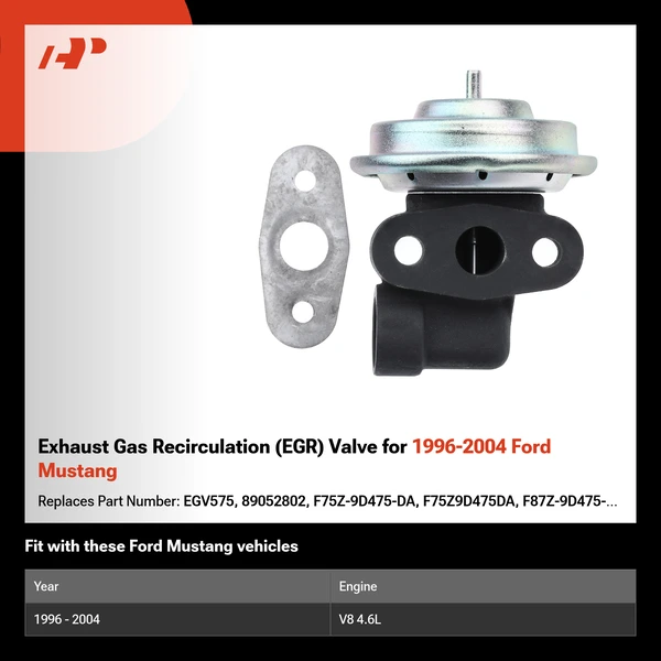 Exhaust Gas Recirculation (EGR) Valve for 1996-2004 Ford Mustang
