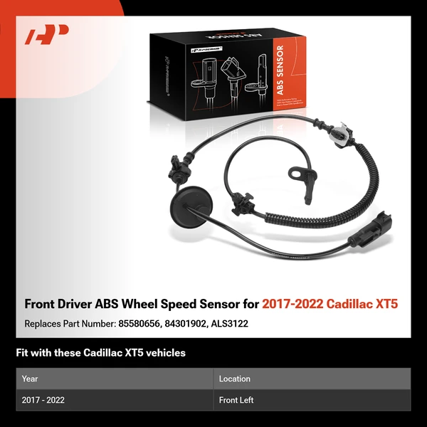 Front Driver ABS Wheel Speed Sensor for 2017-2022 Cadillac XT5