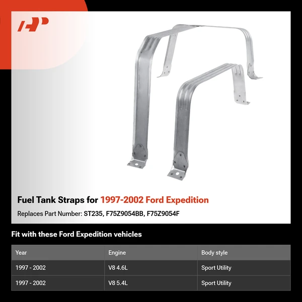 Fuel Tank Straps for 1997-2002 Ford Expedition