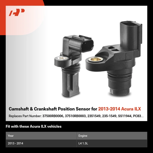 Camshaft & Crankshaft Position Sensor for 2013-2014 Acura ILX