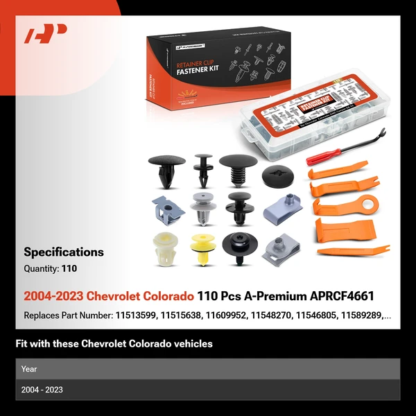 2004-2023 Chevrolet Colorado 110 Pcs A-Premium APRCF4661
