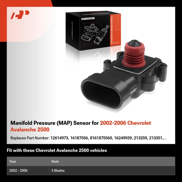 Manifold Pressure (MAP) Sensor for 2002-2006 Chevrolet Avalanche 2500