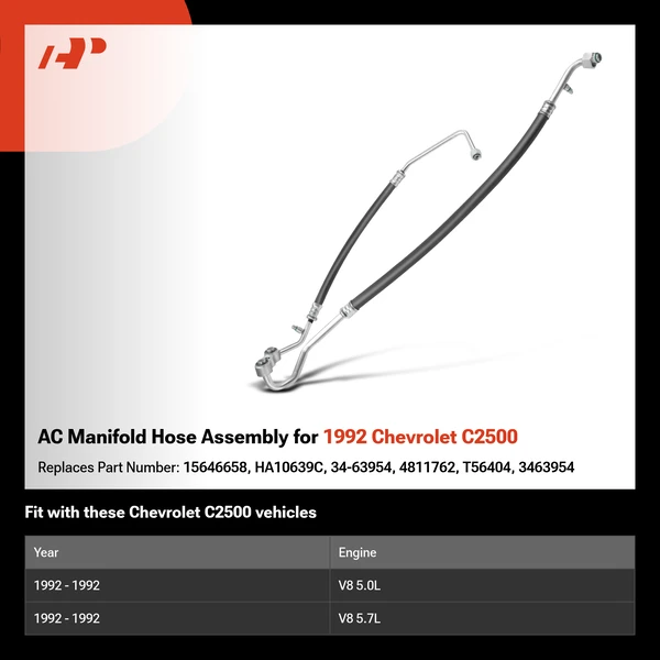 AC Manifold Hose Assembly for 1992 Chevrolet C2500